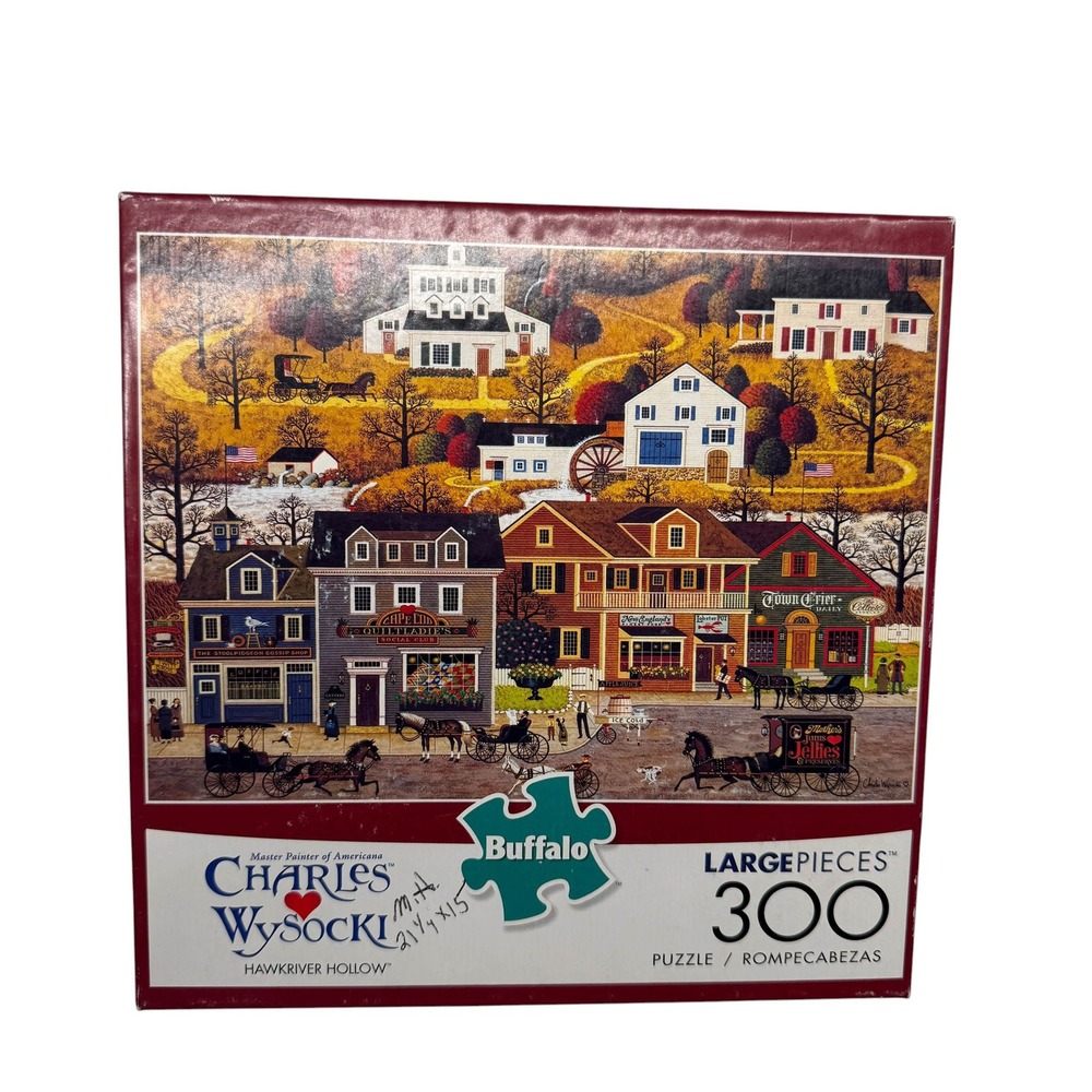 Buffalo Charles Wysocki Hawkriver Hollow 300 Large Piece Puzzle Complete